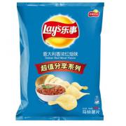 乐事（Lay’s）薯片 休闲零食 意大利香浓红烩味 145g